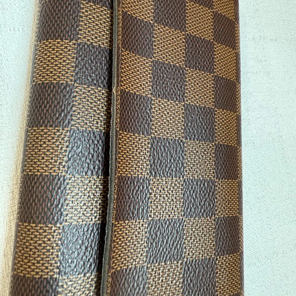Louis Vuitton Sarah Wallet Damier Ebene Canvas Made in France (Monogrammed A.T.)